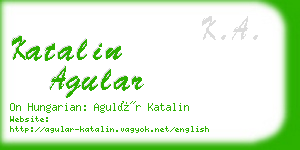 katalin agular business card